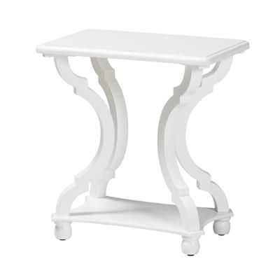 Cianna Classic And Traditional End Table by Baxton Studio in White