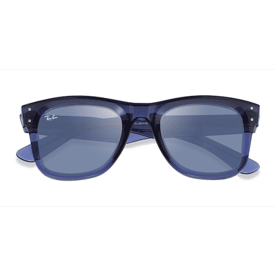 Unisex s wayfarer,wayfarer Transparent Blue Acetate Prescription sunglasses - Eyebuydirect s Ray-Ban RBR0502S Reverse