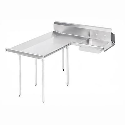 Advance Tabco DTS-D30-120R 119" R L Dishlanding Soil Dishtable - 10 1/2" Backsplash, Stainless Legs, Stainless Steel