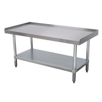 Advance Tabco EG-LG-306 72" x 30" Stationary Equipment Stand for General Use, Undershelf, Upturned Edges, Stainless Steel