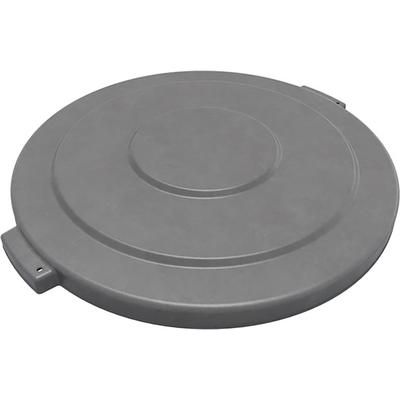 Carlisle 84102123 Round Flat Top Lid for 20 gal Trash Can - Plastic, Gray, Case of 6