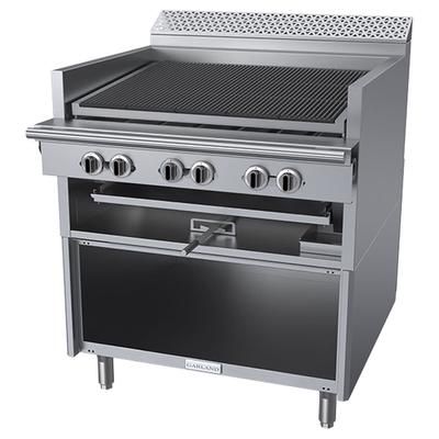 Garland C36-ARS LP 36" Commercial Gas Range w/ Charbroiler & Storage Base, Liquid Propane, Stainless Steel, Gas Type: LP