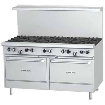 Garland G60-10RR LP 60" 10 Burner Commercial Gas Range w/ 2 Standard Ovens, Liquid Propane, 2 Ovens, 10 Burners, Stainless Steel, Gas Type: LP