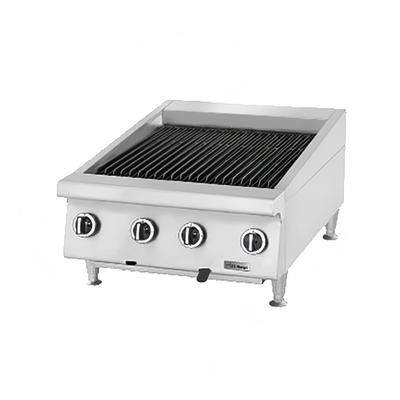 Garland UTBG24-NR24 LP 24" Countertop Charbroiler w/ Cast Iron Grates - Manual Controls, Liquid Propane, Stainless Steel, Gas Type: LP