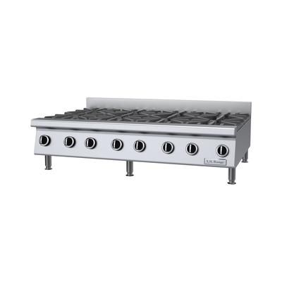 Garland UTOG48-8 NG 48" Gas Hotplate w/ 8 Burners & Manual Controls, Natural Gas, Stainless Steel, Gas Type: NG