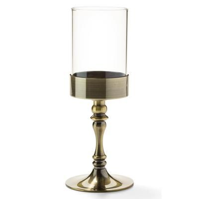 Hollowick 277AB Classic Candlestick Base w/ Shade Support, 9 3/8 x 3 5/8", Antique Brass