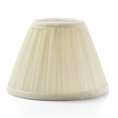 Hollowick 296I Pleated Slim Line Fabric Lamp Shade w/ Fire Retardant Fabric & Liner, 6x4 1/2", Ivory