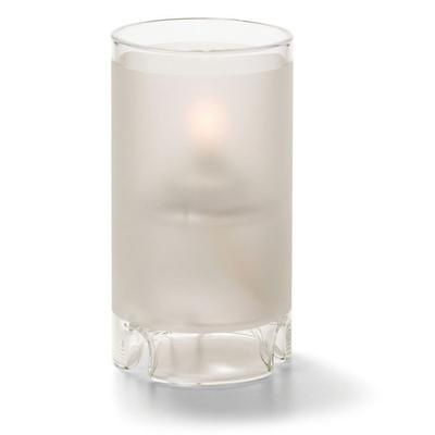 Hollowick 48017F Mini Cylinder Lamp for HD17 & HD26, 4 3/8 x 2 3/8", Glass, Satin Crystal, White