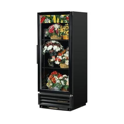 True GDM-12FC-HC~TSL01 BLK 1 Section Floral Cooler w/ Swinging Door - Black, 115v | True Refrigeration