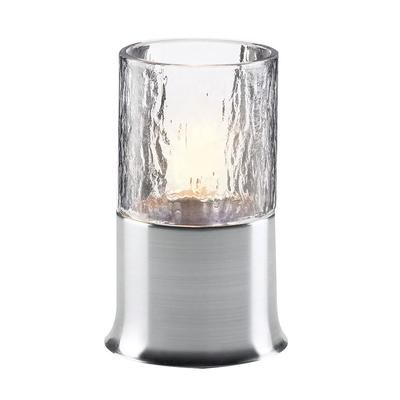 Sterno 85150 Corsa Candle Lamp Base for 85388, 85390, 85404 & 85406, Brushed Silver
