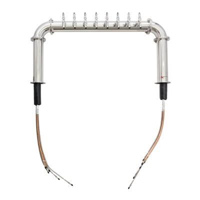 Micro Matic Countertop "U" Draft Beer Tower - 8 Faucets, Glycol Cooled, Stainless Steel, BG-U-8KR