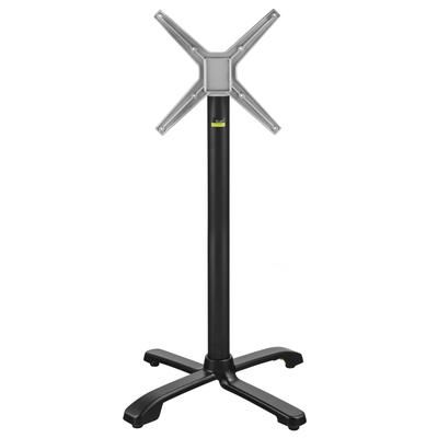 Flat Tech CT4334 Bar Height Table Base w/ 26" Cross Base - Aluminum, Black