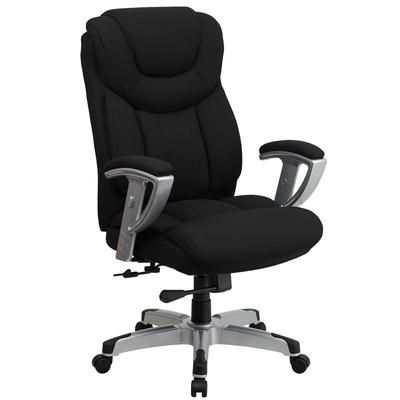 Flash Furniture GO-1534-BK-FAB-GG Swivel Big & Tall Office Chair w/ High Back - Black Polyester Upholstery