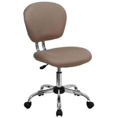 Flash Furniture H-2376-F-COF-GG Swivel Office Chair w/ Mid Back - Coffee Brown Mesh Back & Seat, Chrome