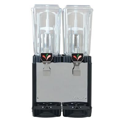 Lancer 85-11122A-GRY Refrigerated Drink Dispenser w/ (2) 5 gal Bowls, Pre Mix, 115v, (2) 5 Gallon Bowls, No-Drip Levers, Black