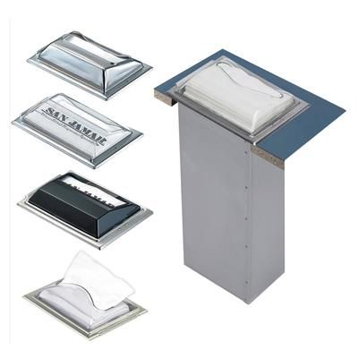 San Jamar H2005CLSS In-Counter 750 Fullfold Napkin Dispenser, Clear & Steel, Silver