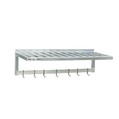 New Age 1123PR T-Bar Wall Mounted Shelf, 60"W x 20"D, Aluminum