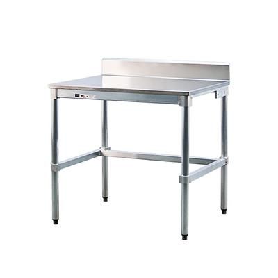 New Age 24SSB84KD 84" 16 ga Work Table w/ 304 Series Stainless Steel Top, 6" Backsplash