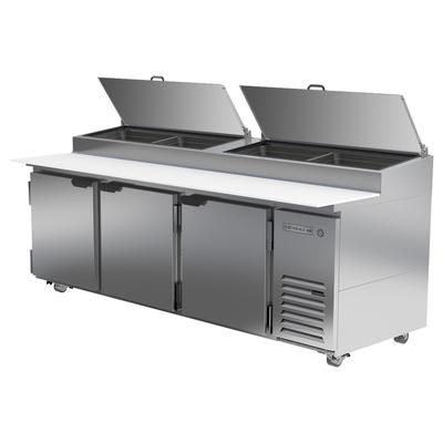 Beverage-Air DP93HC 93" Hydrocarbon Series Pizza Prep Table w/ Refrigerated Base, 115v, 4 Full Size Pan Capacity, Stainless Steel