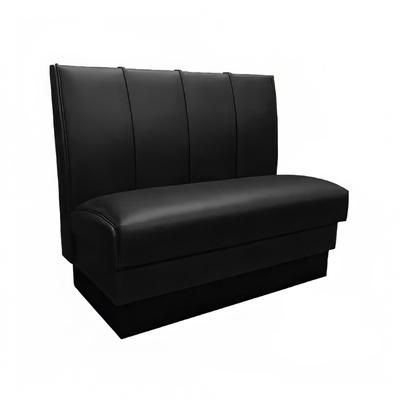Vitro MD-4000-DBL BLK Double Restaurant Booth - 4 Panels, Fully Upholstered, 36" x 44", Black