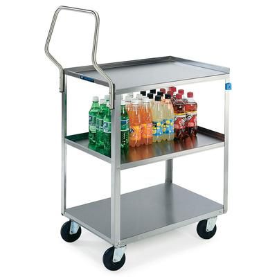 Lakeside 4411 27 5/8" Queen Mary Cart w/ 3 Levels, 500 lb Capacity, Stainless Steel