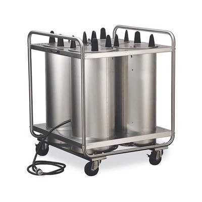 Lakeside 8400 31" Heated Mobile Dish Dispenser w/ 4 Columns - Stainless, 120v, Silver