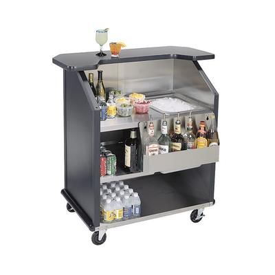 Lakeside 884 RMAP 43" Portable Bar w/ 40 lb Ice Bin & Drain, Speed Rail, Red Maple