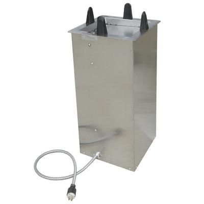 Lakeside S6012 15 3/8" Heated Drop In Dish Dispenser for Square Plates - Stainless, 120v, Silver