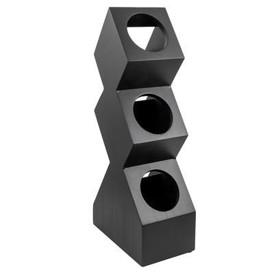 Cal-Mil 1016-3-96 3 Compartment Cylinder Display Only - Midnight Bamboo, Black