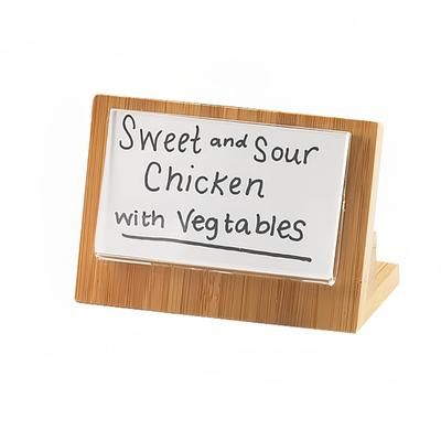 Cal-Mil 1103-23-12 Tabletop Menu Card Holder - 4 1/4" x 2 3/4", Bamboo, Beige