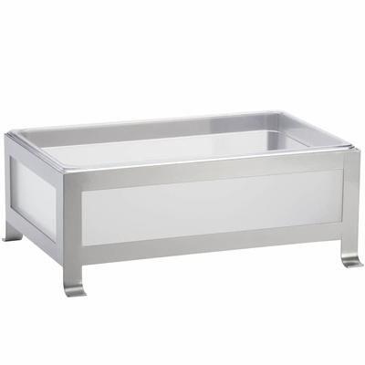 Cal-Mil 1582-12-33 Rectangular Ice Housing - 21"L x 12"W x 8 1/4"H, Plastic, Clear, Silver