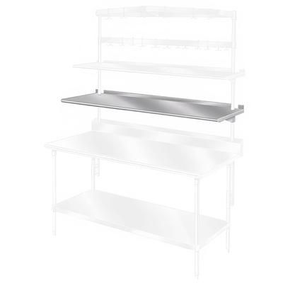 Advance Tabco PT-10S-144 144" Table Mount Shelf - 1 Deck, Splash-Mount, 10"L, Stainless Steel