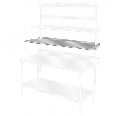 Advance Tabco PT-18S-84 84" Table Mount Shelf - 1 Deck, Splash-Mount, 18"L, Stainless Steel