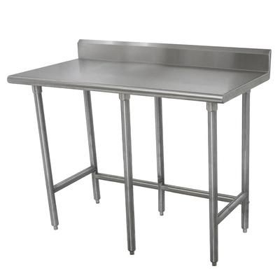 Advance Tabco TKLAG-248-X 96" 16 ga Work Table w/ 430 Series Stainless Steel Top, 5" Backsplash, Open Base