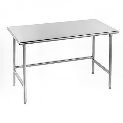 Advance Tabco TSS-3011 132" 14 ga Work Table w/ Open Base & 304 Series Stainless Steel Flat Top