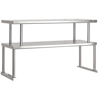 Advance Tabco TOS-2 Double Table Mounted Overshelf, 31 4/5" x 12", Stainless Steel
