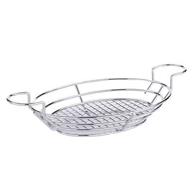 American Metalcraft BSKC118 Oval Wire Basket w/ Ramekin Holder, 11x8", Chrome, Silver