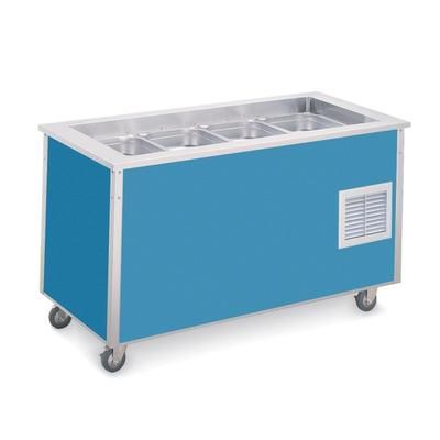 Vollrath 37066 50 3/8" Standard 7 Cold Food Station - 6" Deep Wells, Black