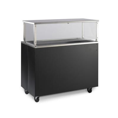 Vollrath 39718 60" Affordable Portable Cold Food Bar - 4 Pan Capacity, Floor Model, Black, Non-Refrigerated