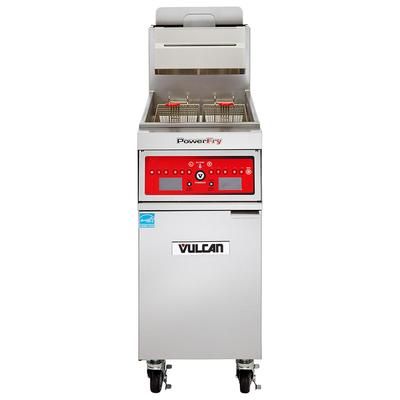 Vulcan 1VK45C PowerFry5 Commercial Gas Fryer - (1) 50 lb Vat, Floor Model, Liquid Propane, Computer Controls, 70, 000 BTU, Stainless Steel, Gas Type: LP