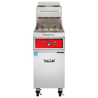 Vulcan 1VK45D NG Commercial Gas Fryer - 50 lb Vat, Floor Model, Natural Gas, 70,000 BTU, Solid State Digital Controls, Stainless Steel, Gas Type: NG