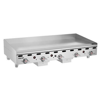 Vulcan MSA60-30 LP 60" Gas Commercial Griddle w/ Thermostatic Controls - 1" Steel Plate, Liquid Propane, Snap-action Thermostatic Controls, 135,000 BTU - LP, Stainless Steel, Gas Type: LP