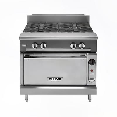 Vulcan V6B36C LP 36" 6 Burner Commercial Gas Range w/ Convection Oven, Liquid Propane, Stainless Steel, Gas Type: LP, 115 V