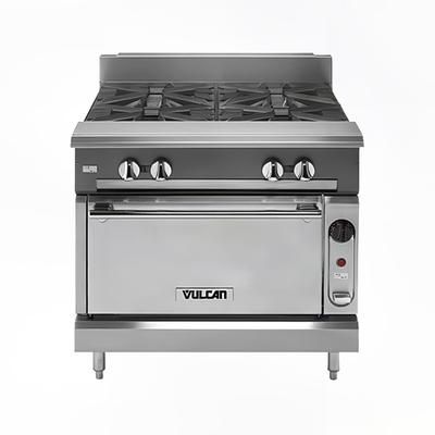 Vulcan V6B36C LP 36" 6 Burner Commercial Gas Range w/ Convection Oven, Liquid Propane, Stainless Steel, Gas Type: LP, 115 V