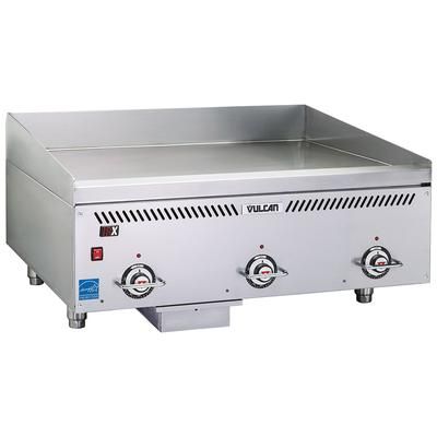 Vulcan VCCG36-IR NG 36" Gas Griddle w/ Thermostatic Controls - 1" Chrome Plate, Natural Gas, Commercial Countertop, 72K BTU - Durable Restaurant Griddle, Stainless Steel, Gas Type: NG