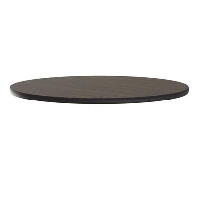 Correll CT42R-01-09 42" Round Cafe Breakroom Table Top, 1 1/4" High Pressure, Walnut, Brown, 1.25 in