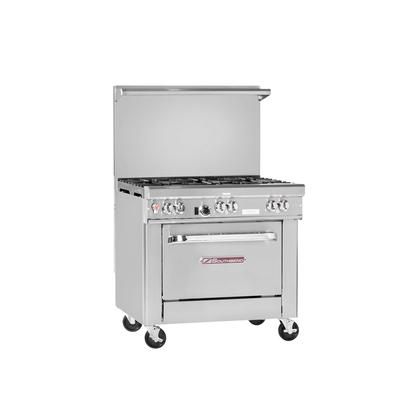 Southbend 4361A LP 36" 6 Burner Commercial Gas Range w/ Convection Oven, Liquid Propane, Stainless Steel, Gas Type: LP, 115 V