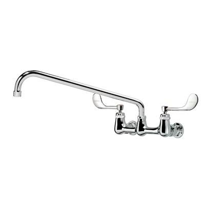 Krowne 14-816L-W-H2 Wall Mount Faucet w/ 16" Swing Spout & VR Wrist Action Handles - 8" Centers, 0.5 GPM