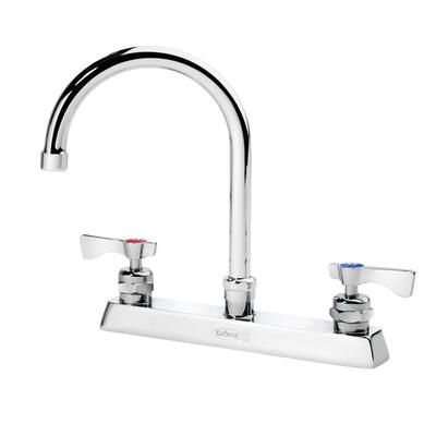 Krowne 15-501L-L-E4 Deck Mount Faucet w/ 6" Gooseneck Spout & Lever Handles - 8" Centers, 1.5 GPM