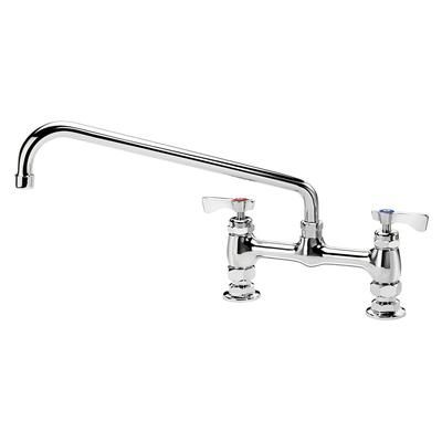 Krowne 15-814L-L-H4 Raised Deck Mount Faucet w/ 14" Swing Spout & Lever Handles - 8" Centers, 1.5 GPM
